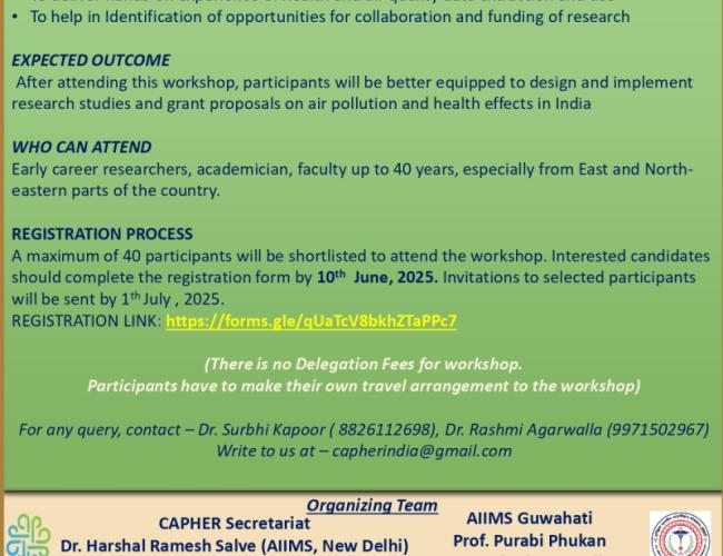 Capher AIIMS Guwwahati Workshop